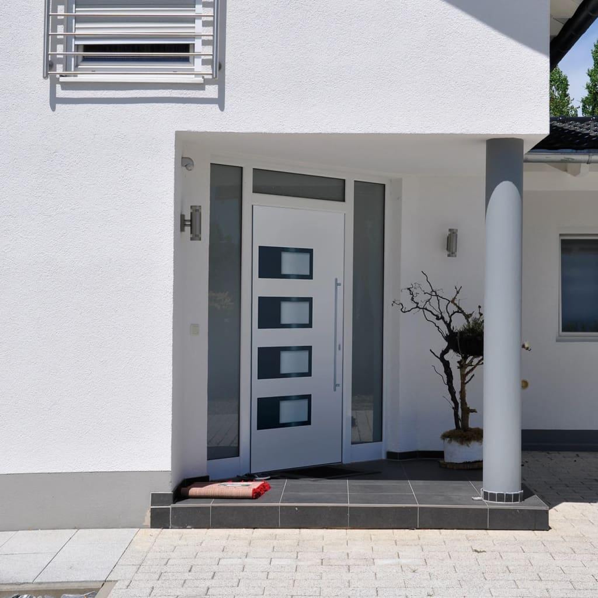 VIDAXL Porte d'entree Blanc 100x200 cm Aluminium et PVC