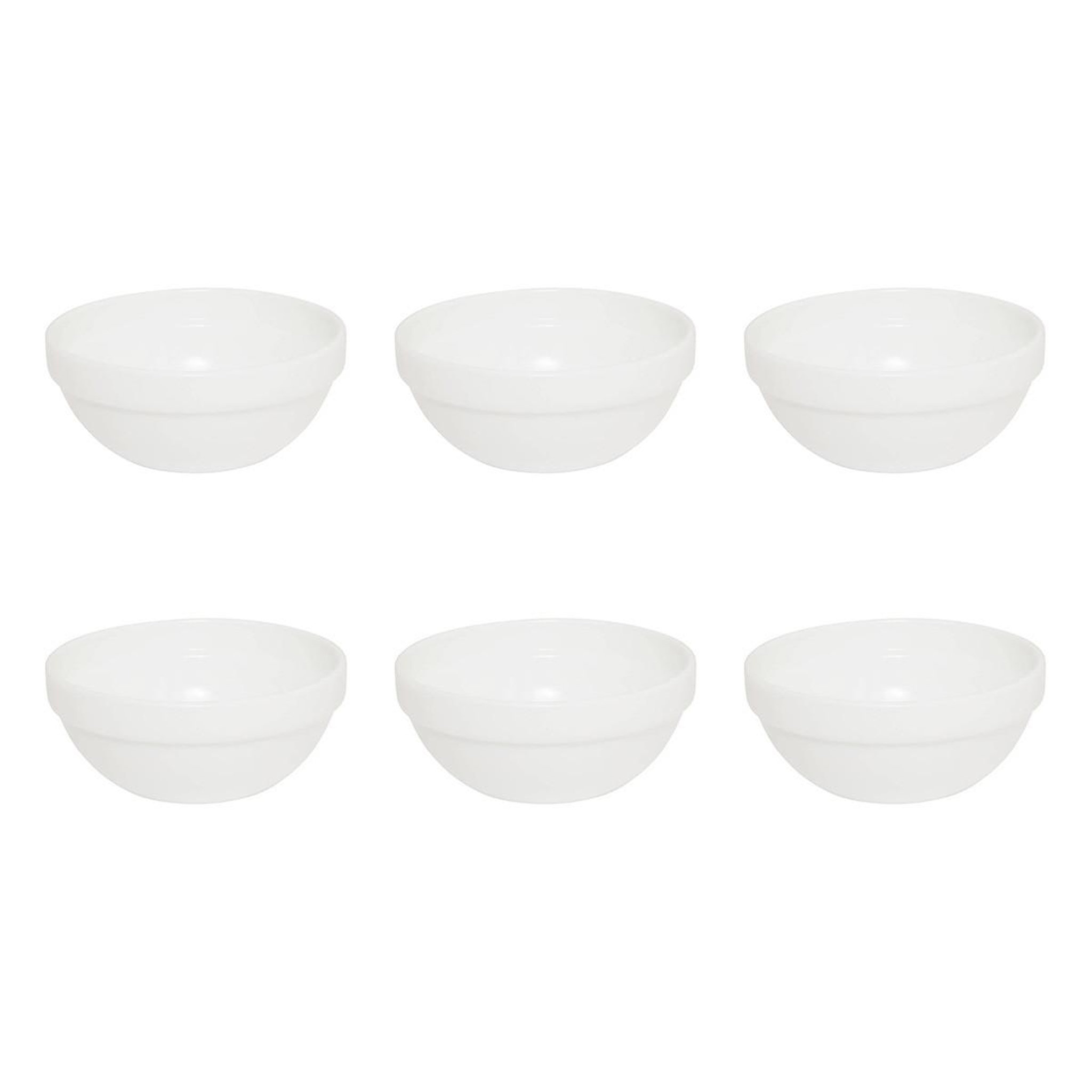 SECRET DE GOURMET Lot de 6 bols en verre  helena  15cm blanc