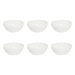 SECRET DE GOURMET Lot de 6 Bols en Verre  Helena  15cm Blanc