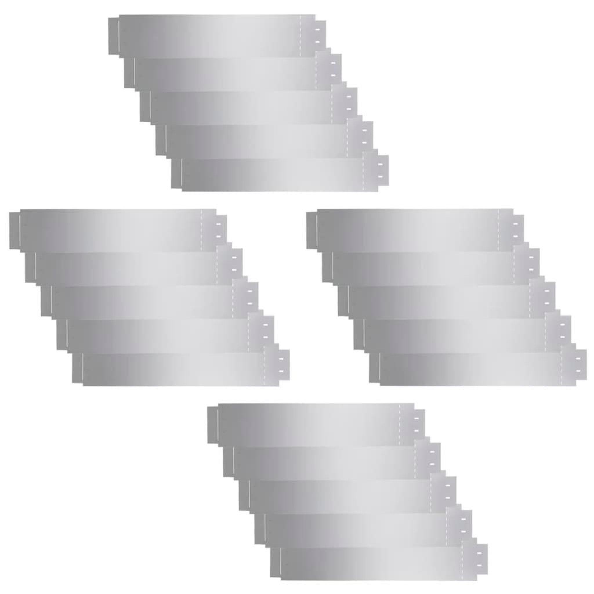 Voir la diapositive 2 : VIDAXL Cloture de pelouse 20 pcs Acier galvanise 100x20 cm