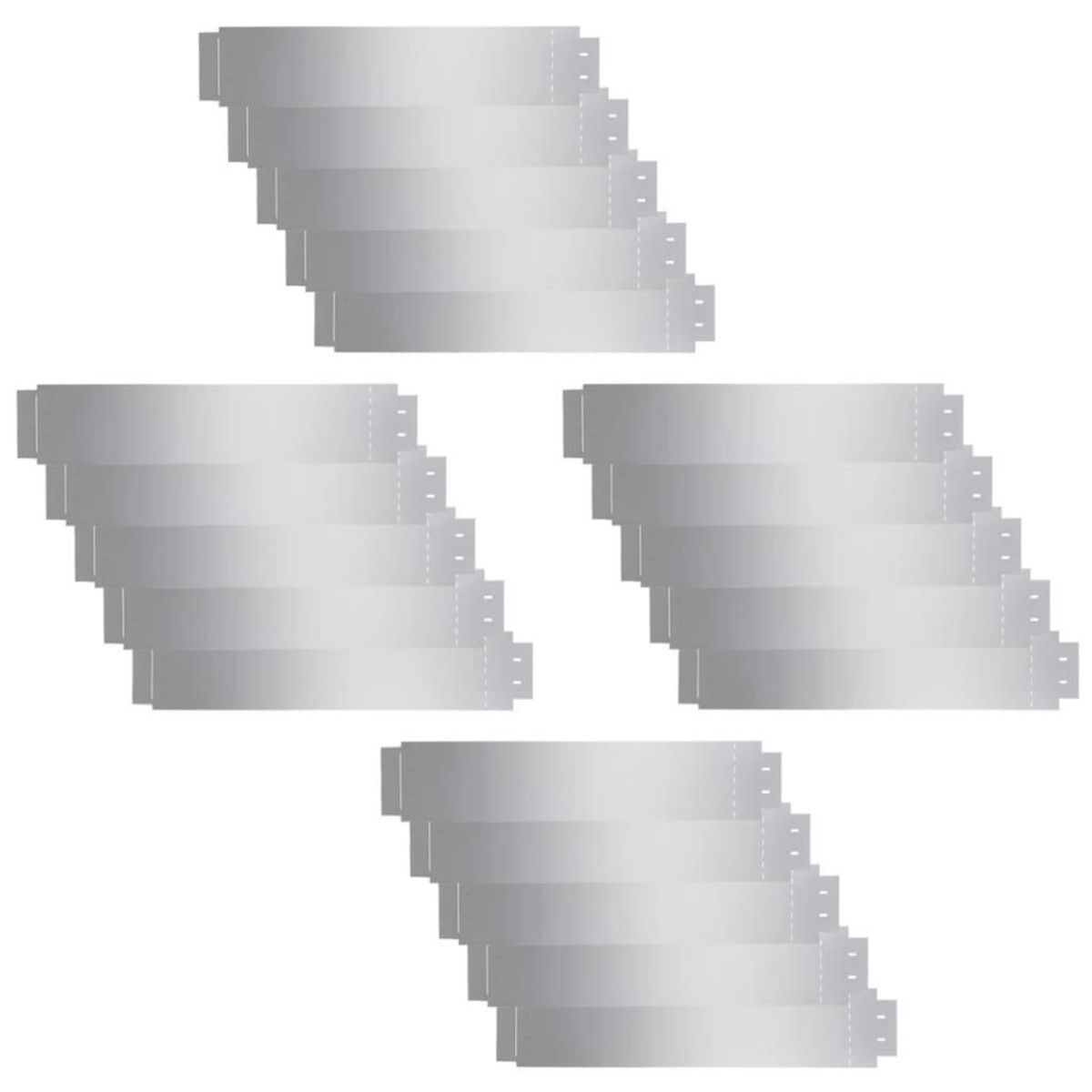 VIDAXL Cloture de pelouse 20 pcs Acier galvanise 100x20 cm