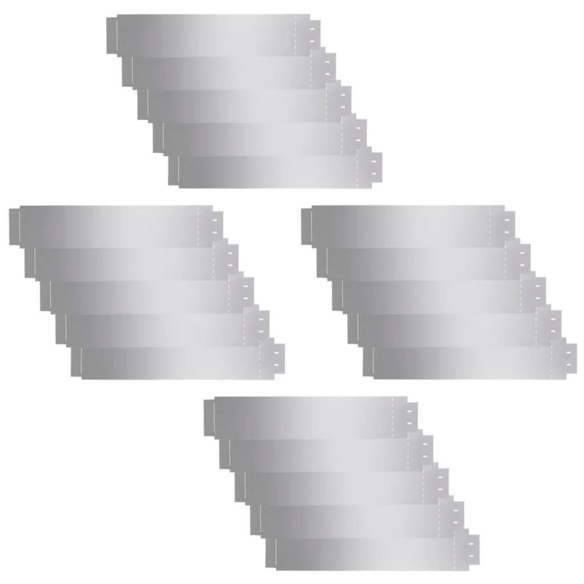 VIDAXL Cloture de pelouse 20 pcs Acier galvanise 100x20 cm