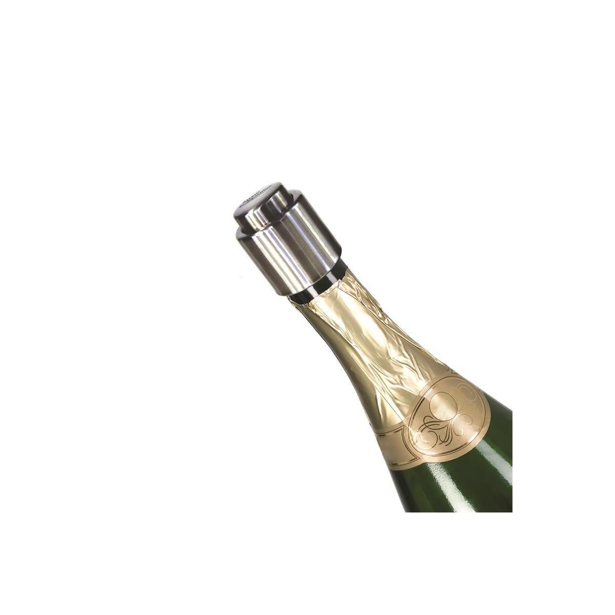 Voir la diapositive 3 : COOK CONCEPT Bouchon à vin en acier  bouteille  4cm argent