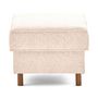 Voir la diapositive 6 : LISA DESIGN Jake - pouf en tissu velours relief - pieds en bois foncé