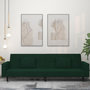 Voir la diapositive 1 : VIDAXL Canape-lit a 2 places avec deux oreillers Vert fonce Velours