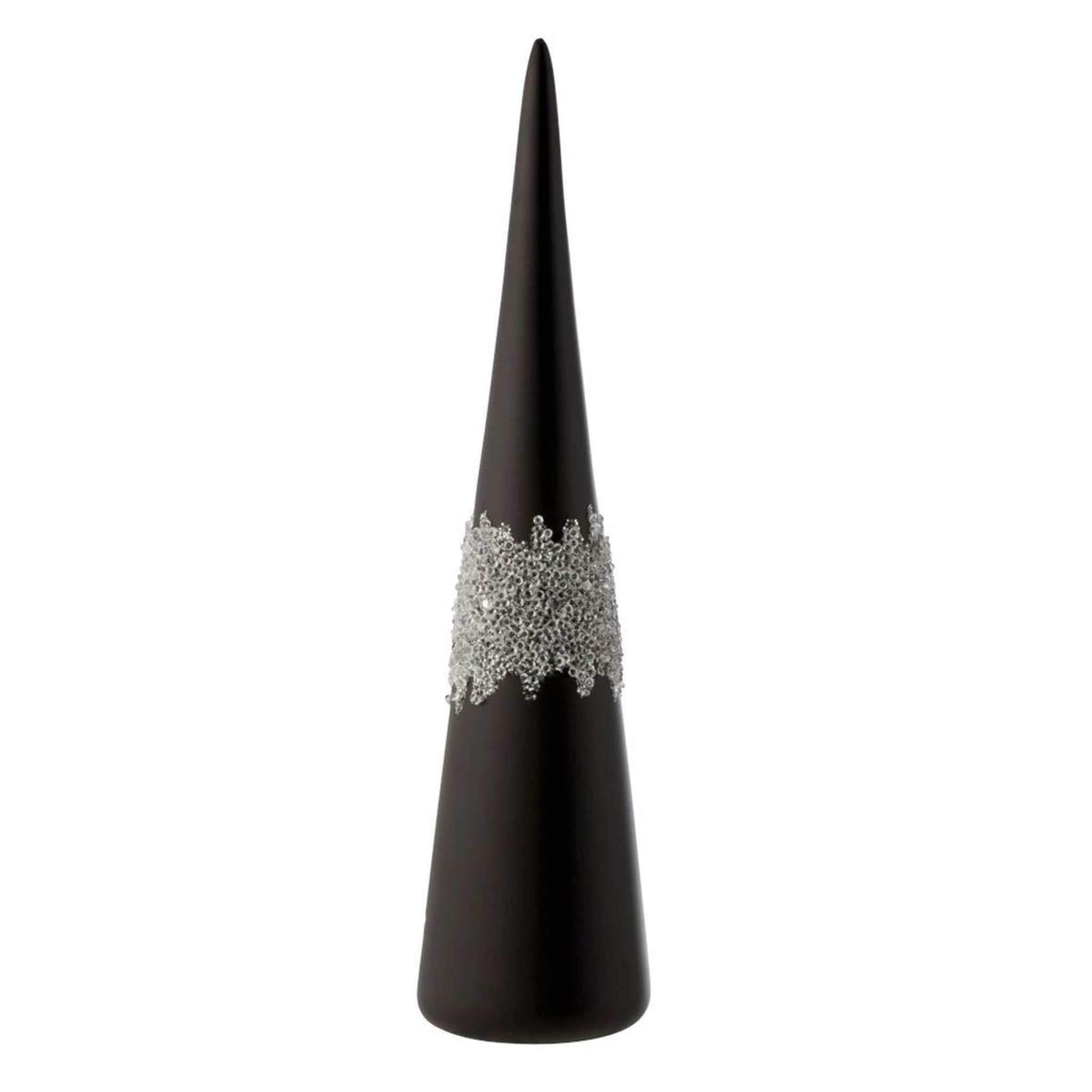 J-LINE Statuette Déco  Cône Glace Diamant  42cm Noir
