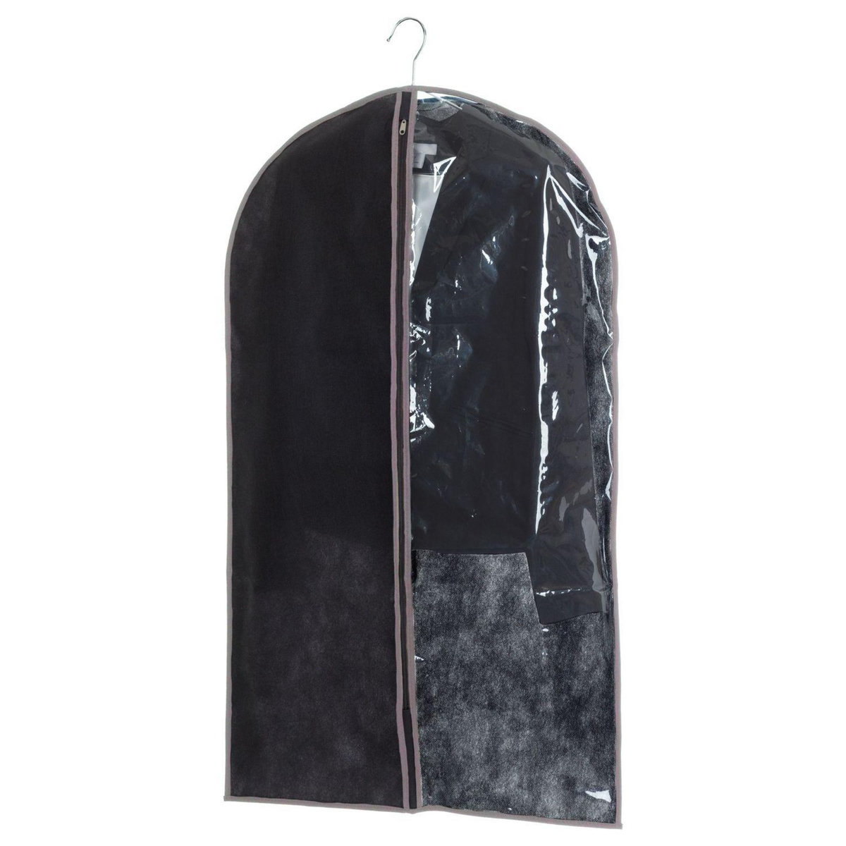 INSTANT D'O Housse pour vêtements - 60 x H. 100 cm - Noir et taupe