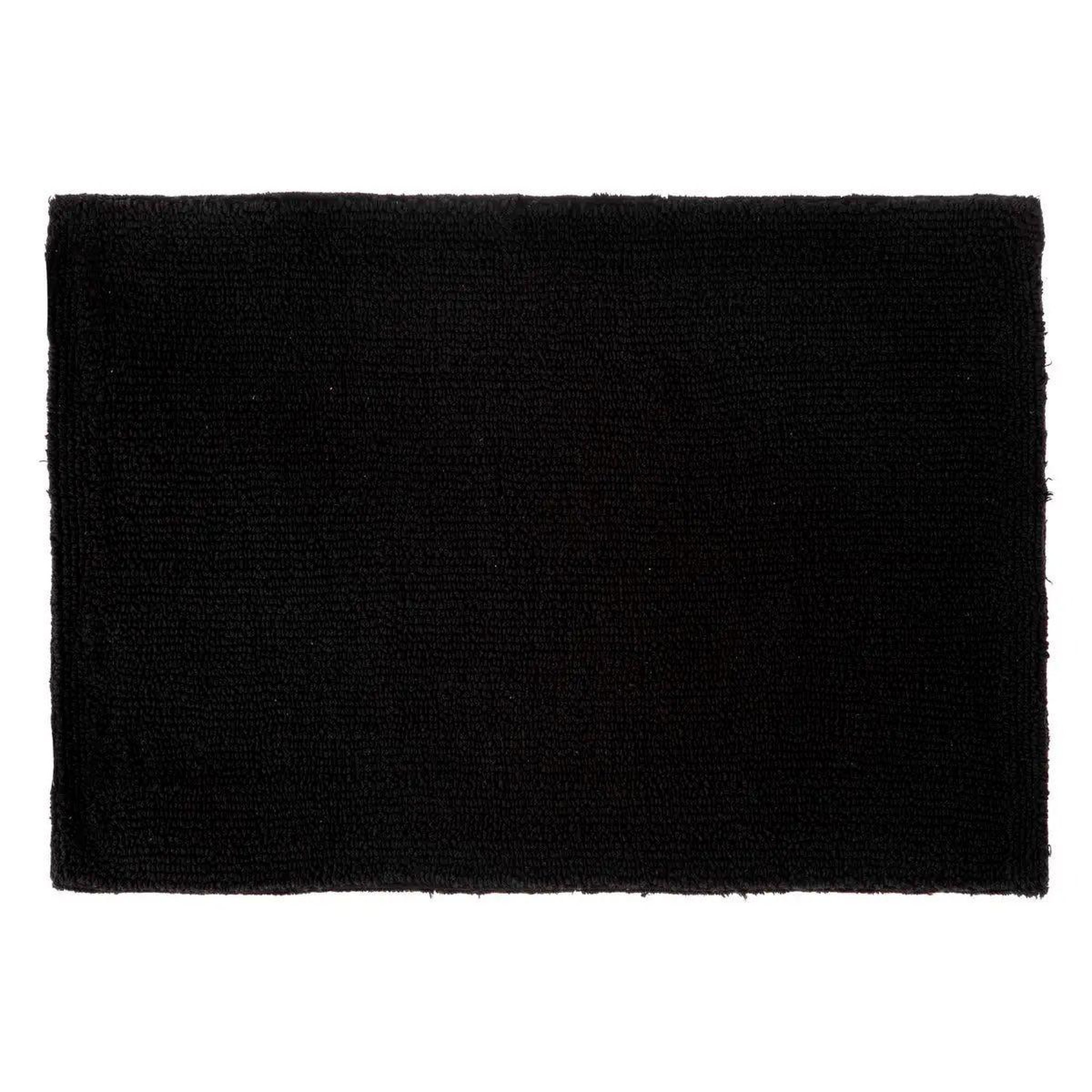 Voir la diapositive 2 : FIVE Tapis de salle de bain  réversible  50x80cm noir