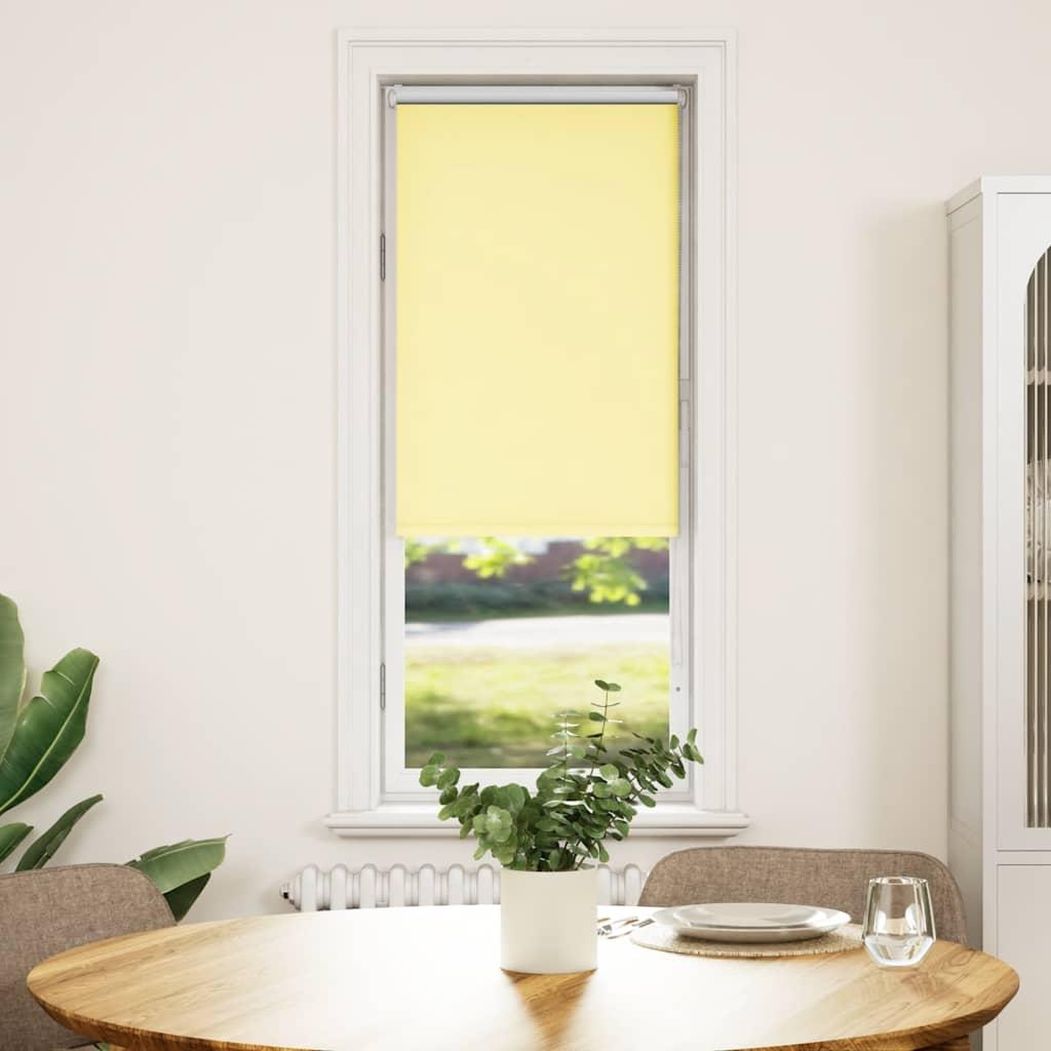 Voir la diapositive 2 : VIDAXL Store enrouleur occultant jaune largeur du tissu 40,7 cm