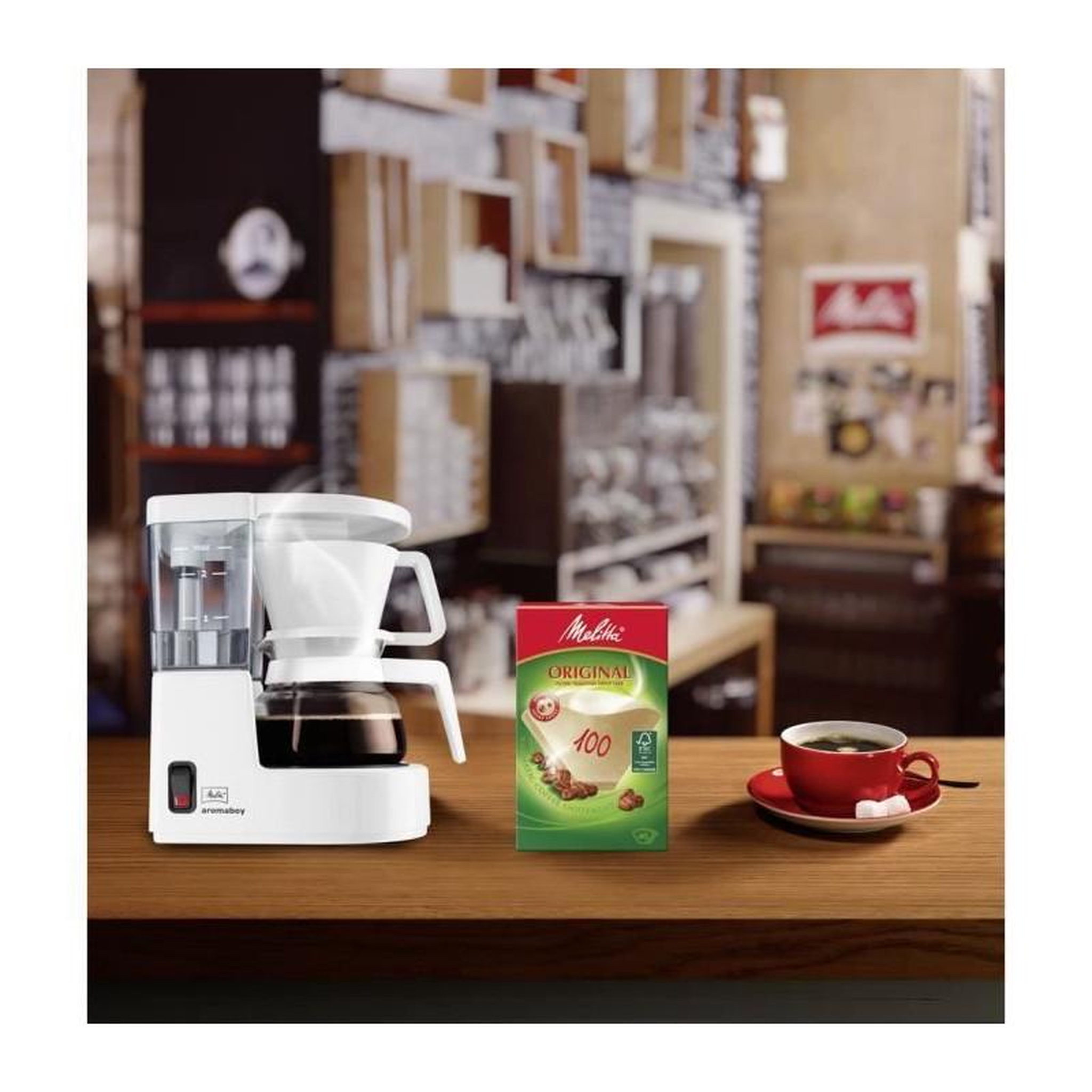 Voir la diapositive 3 : Melitta MELITTA Cafetiere Aromaboy 1015-01 Blanc