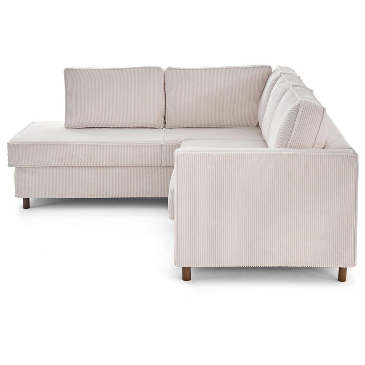 LISA DESIGN Jake - canapé déhoussable d'angle gauche 5 places en velours côtelé