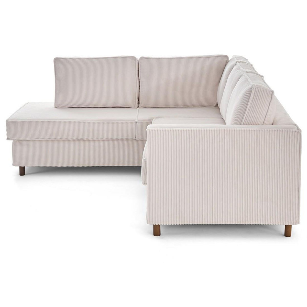 LISA DESIGN Jake - canapé déhoussable d'angle gauche 5 places en velours côtelé