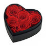 Voir la diapositive 2 : SC CRYSTAL Coffret cœur décoré de roses éternelles rouges