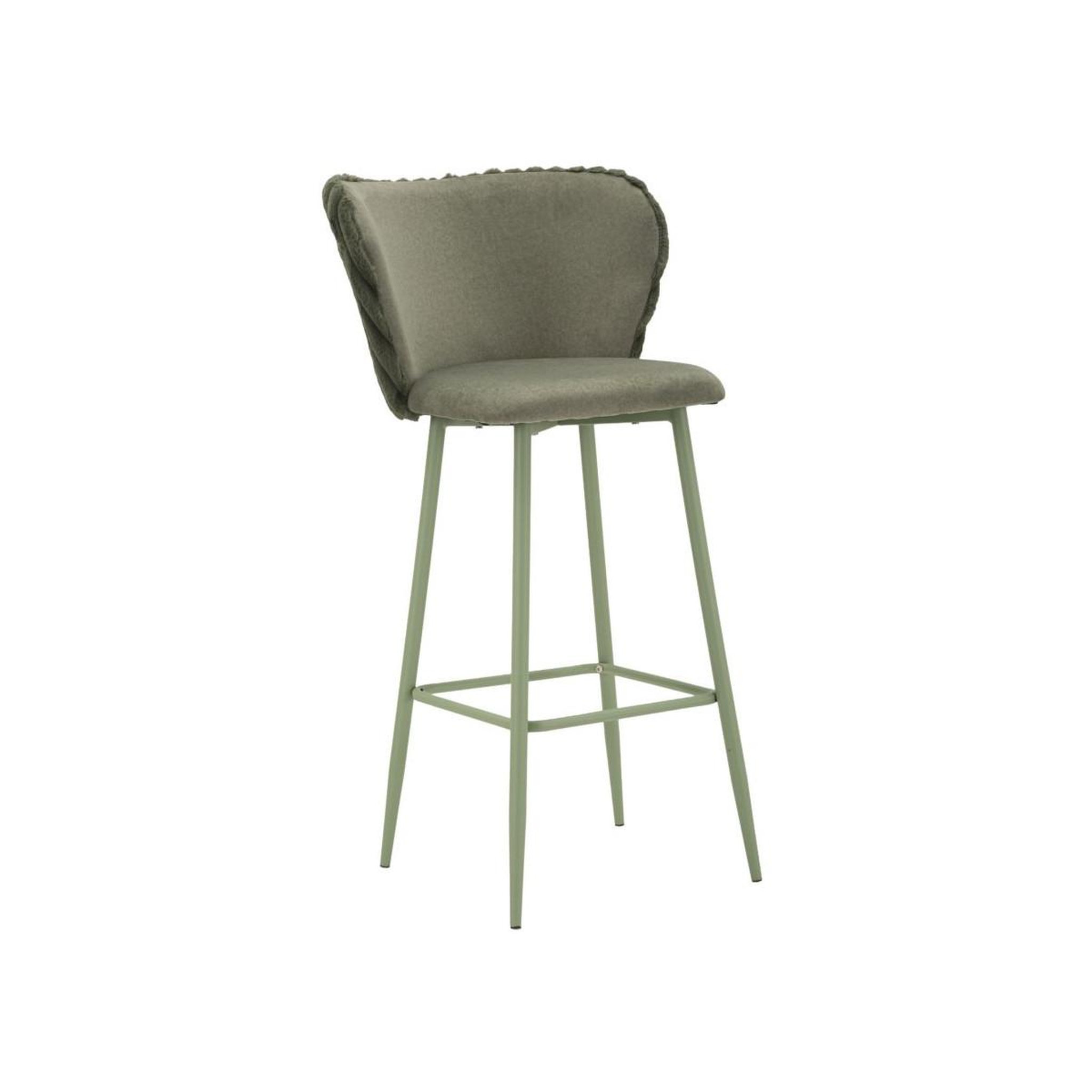 Voir la diapositive 2 : Paris Prix Lot de 2 chaises de bar design  alaska  106cm vert