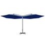 Voir la diapositive 3 : VIDAXL Parasol de jardin double avec mat en acier bleu azure 600 cm