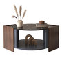 Voir la diapositive 1 : MERAX Table Basse Plateau De Table Avec Rayures En Marbre Noir