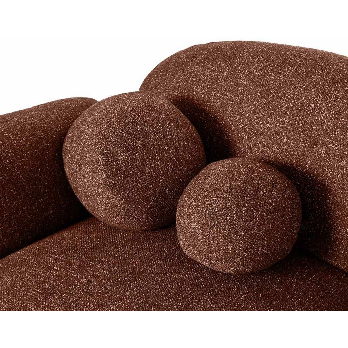 LISA DESIGN Velris - canapé d'angle droit 3 places en tissu moucheté