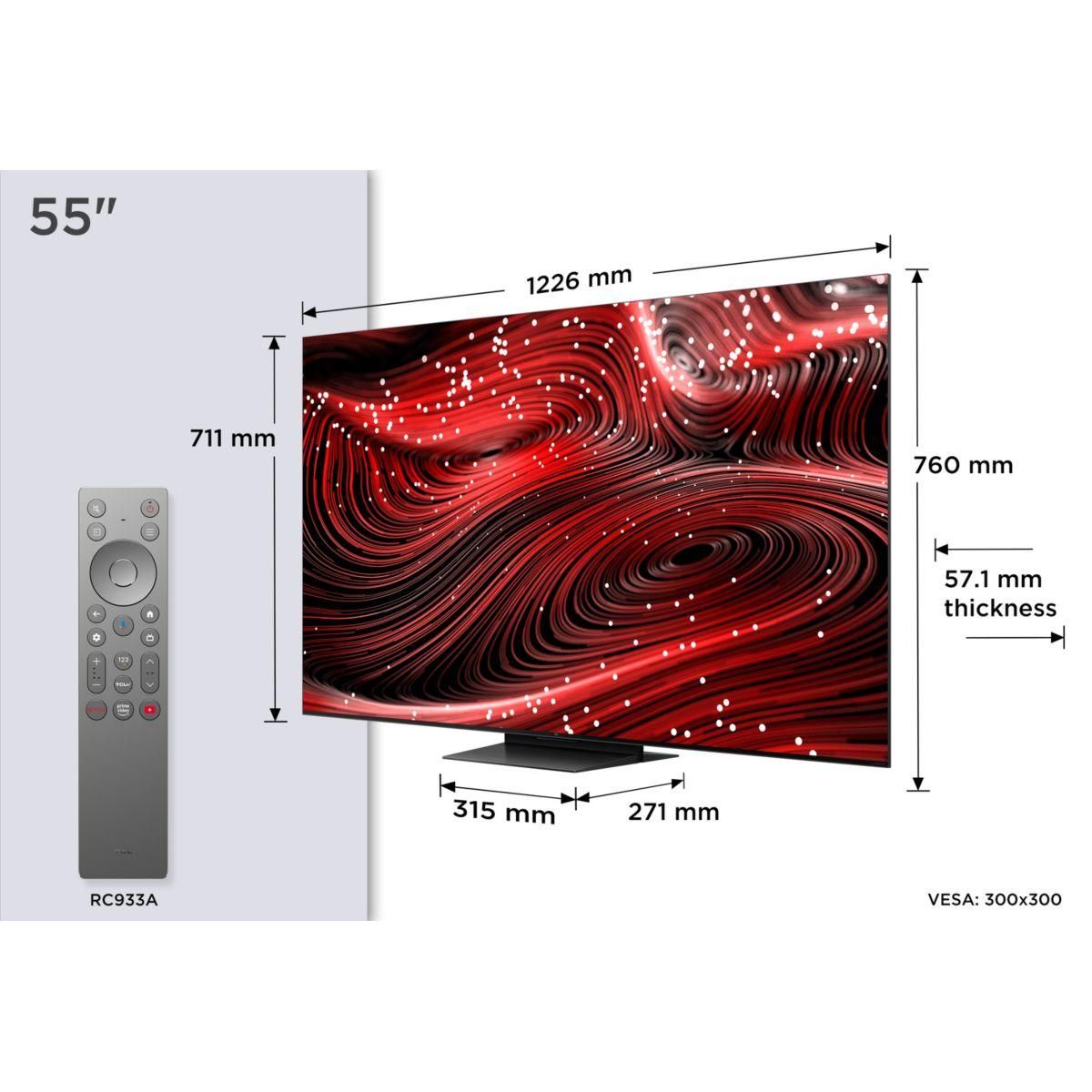 TCL TV Mini Led 55C89K 2025-55 pouces (139cm)