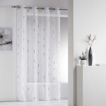 Paris Prix Rideau Voilage  Chenilla  140x260cm Gris