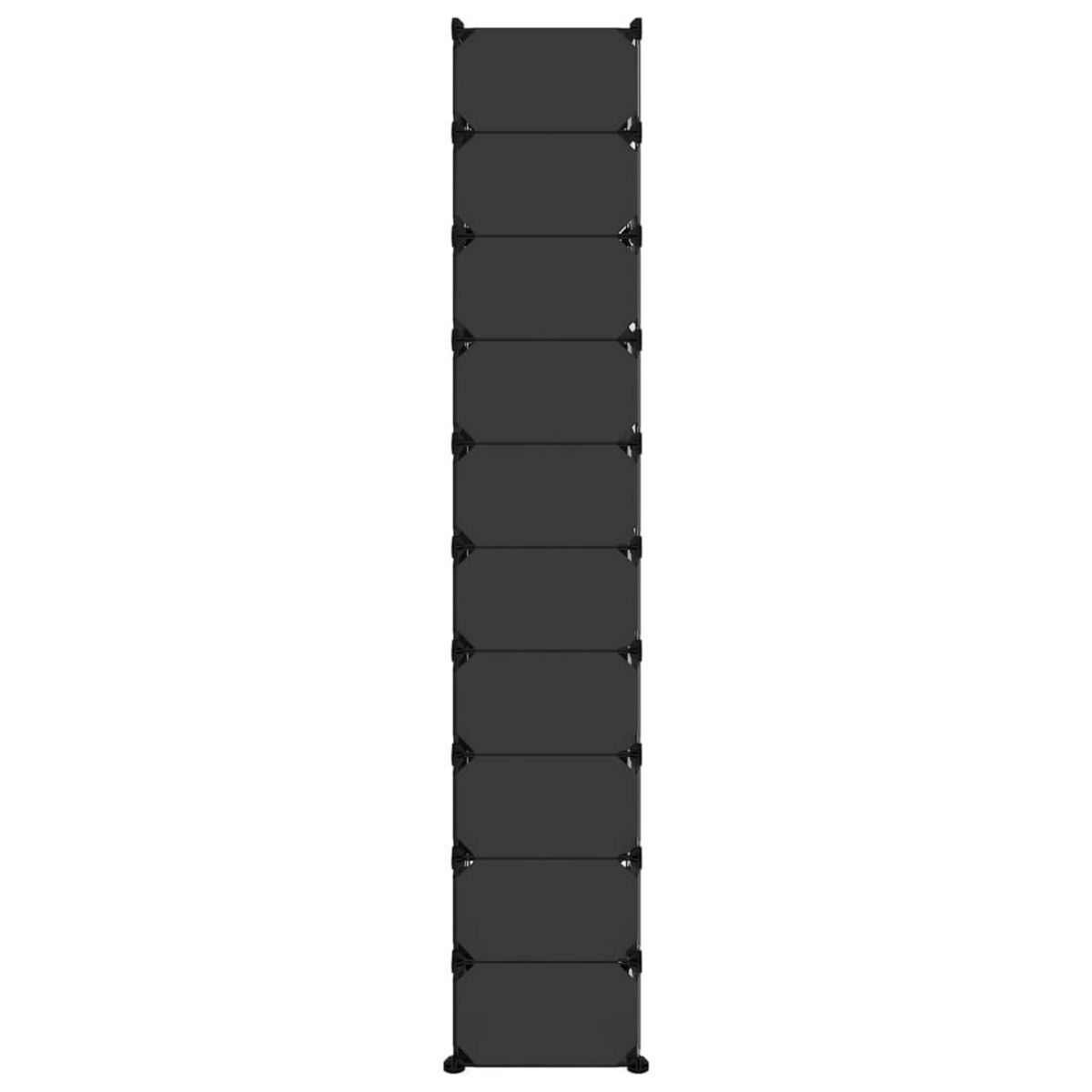 VIDAXL Etagere a chaussures Noir 44x32x174 cm PP