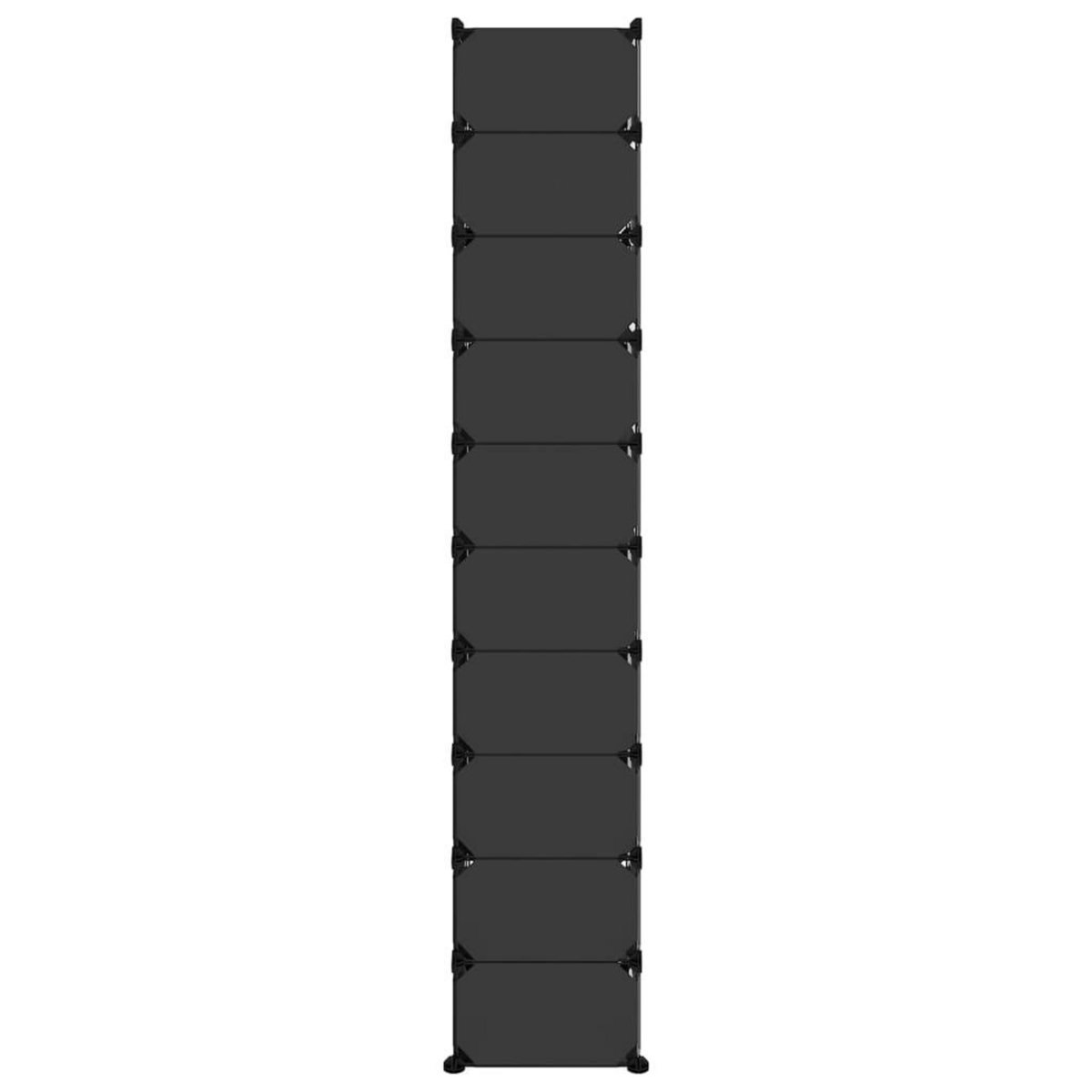 VIDAXL Etagere a chaussures Noir 44x32x174 cm PP