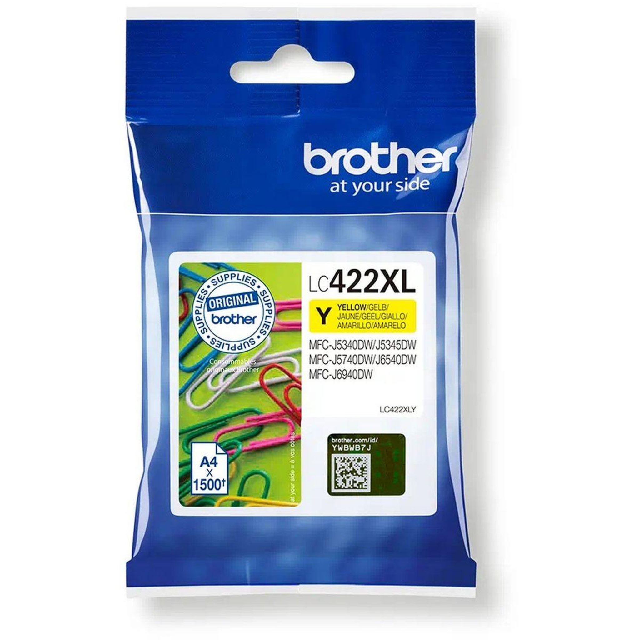 Brother Cartouche d'encre originale lc422 xl jaune (yellow) haute capacité - lc422xly