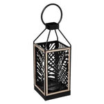 ATMOSPHERA Lanterne en Métal Design  Feuillage  38cm Noir