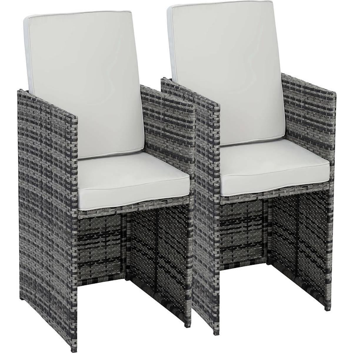 Habitat et Jardin Lot de 2 fauteuils Chicago -  Florida  - Gris