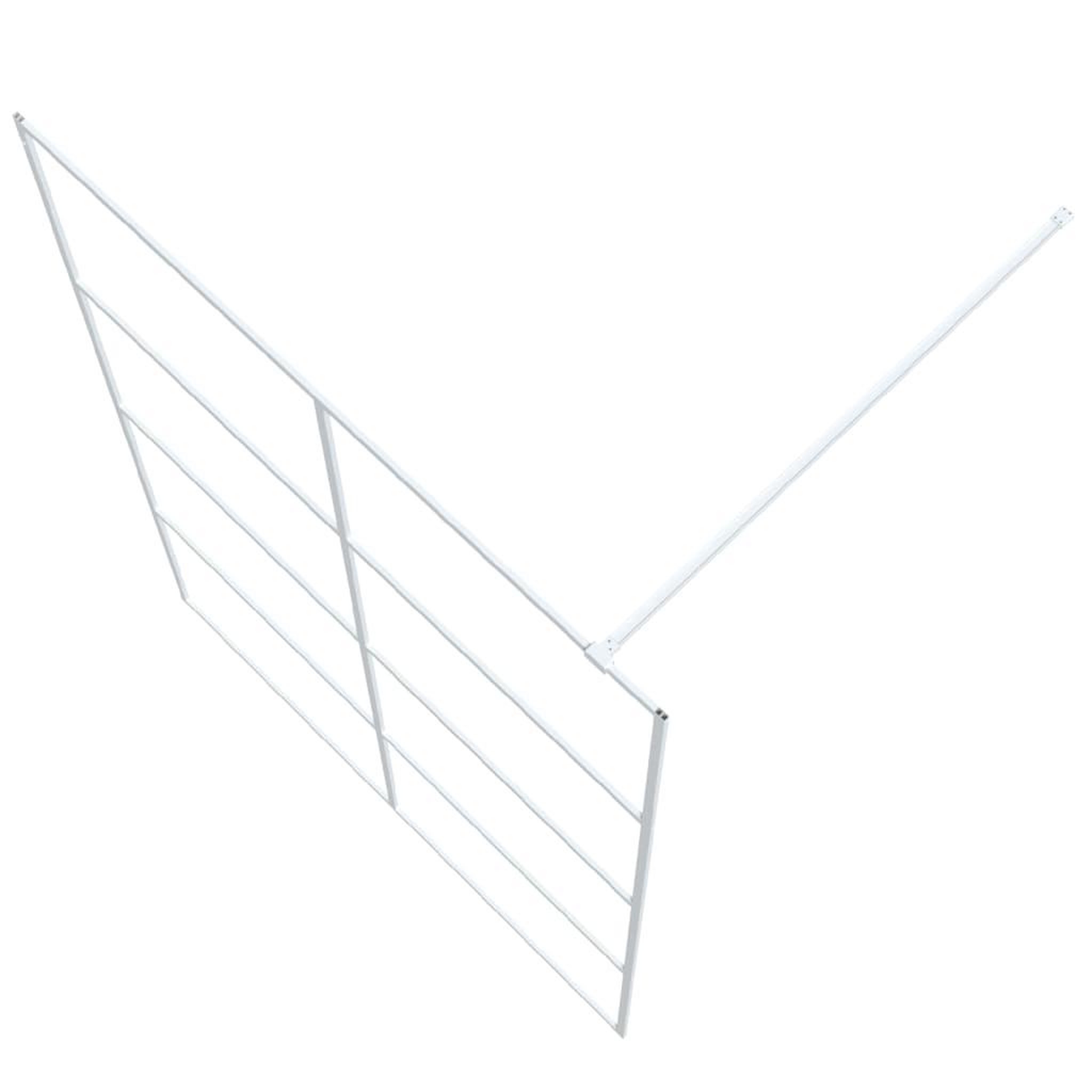 Voir la diapositive 5 : VIDAXL Paroi de douche Blanc 140x195 cm Verre ESG transparent