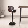 Voir la diapositive 5 : Paris Prix Chaise de Bar Rétro Design  Nash  97-118cm Noir
