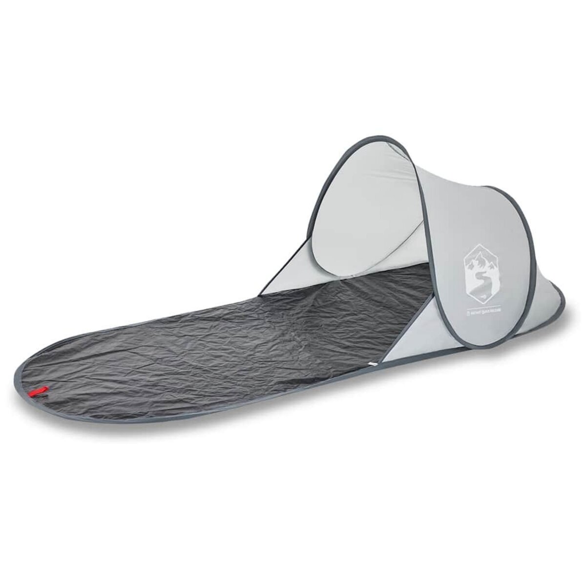 VIDAXL Tente de plage gris escamotable impermeable