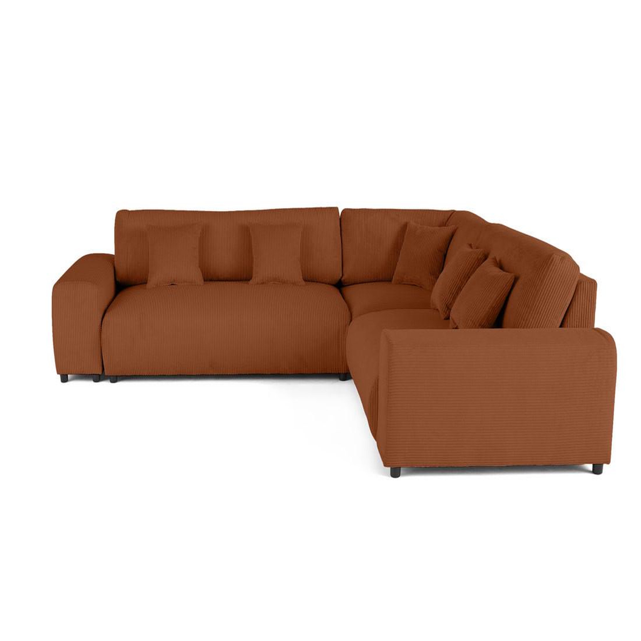 Voir la diapositive 1 : LISA DESIGN Garance - canapé modulable d'angle droit - 5 places - en velours côtelé