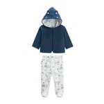 Petit Béguin Ensemble bébé veste en polaire et pantalon en molleton Dune Valley. Coloris disponibles : Bleu