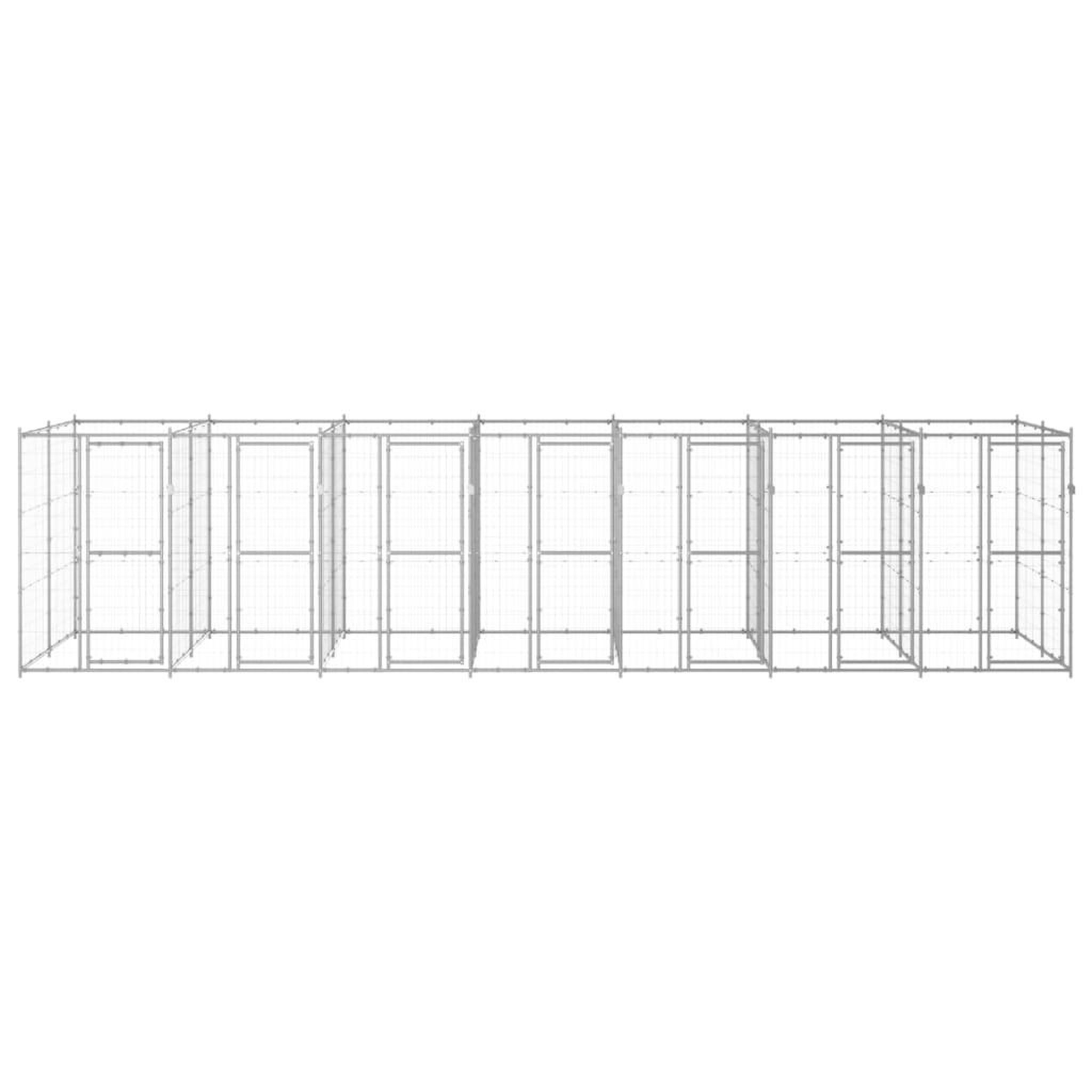 Voir la diapositive 2 : VIDAXL Chenil exterieur Acier galvanise 16,94 m²
