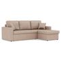 Voir la diapositive 2 : BEST MOBILIER Cyrus - canapé d'angle réversible 4 places - convertible avec coffre - en simili
