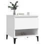 Voir la diapositive 4 : VIDAXL Tables d'appoint 2 pcs Blanc 50x46x50 cm Bois d'ingenierie
