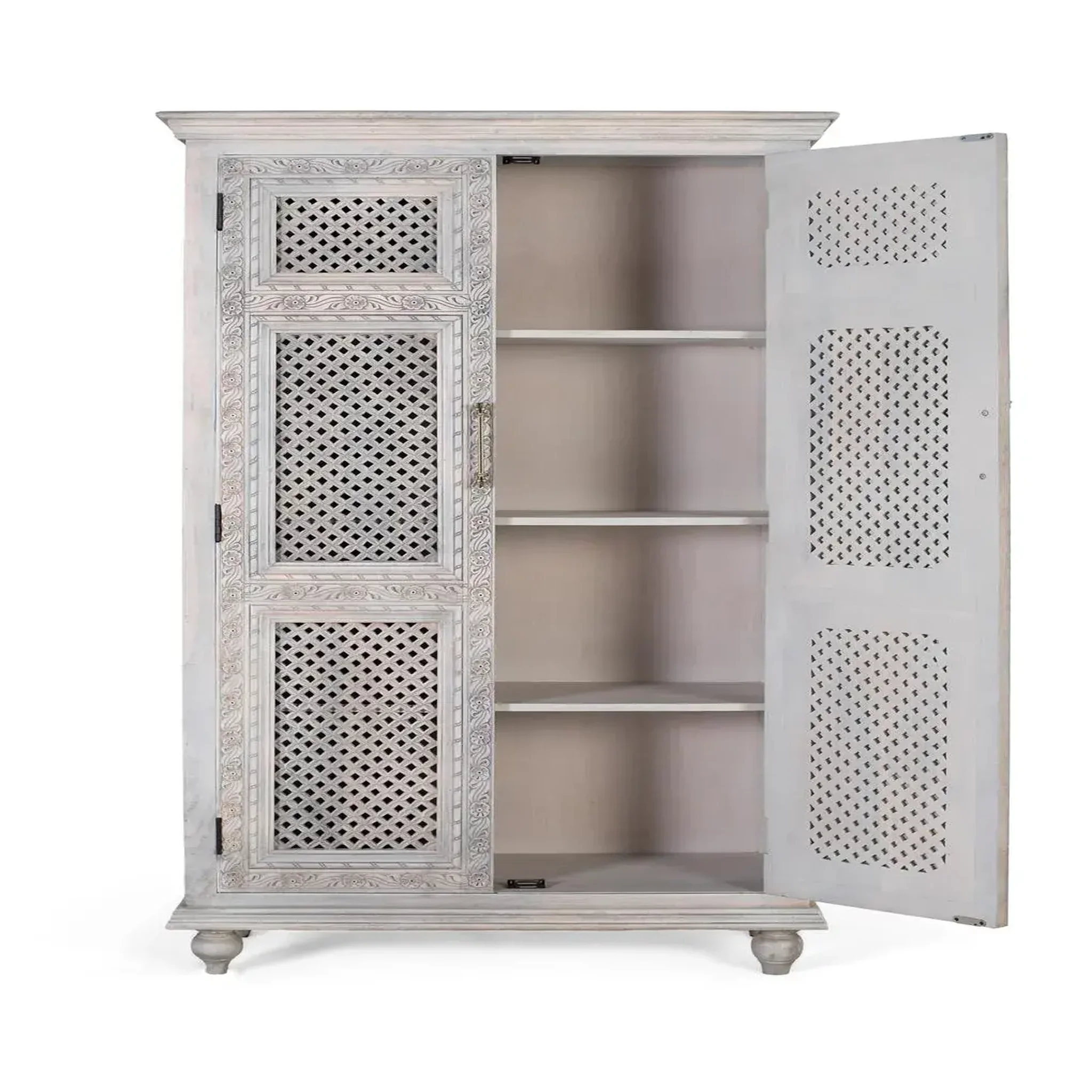 Voir la diapositive 2 : GINER Y COLOMER SL Armoire en bois de manguier 104cm style rustique vintage