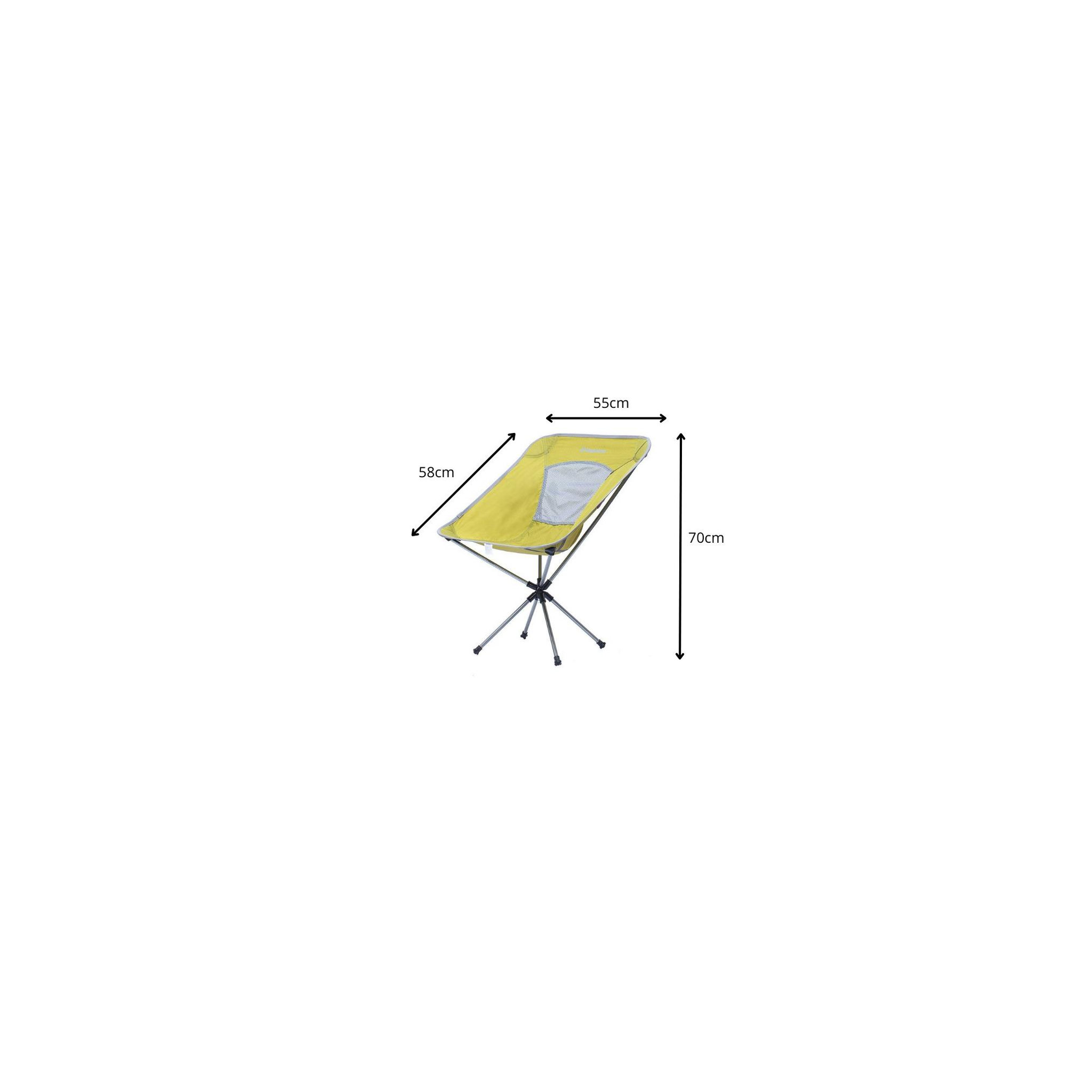 Voir la diapositive 2 : KINGCAMP Chaise de camping pivotante à 360° - kingcamp - 55 x 58 x 70 cm