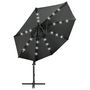Voir la diapositive 2 : VIDAXL Parasol de jardin en porte-a-faux avec mat et lumieres LED