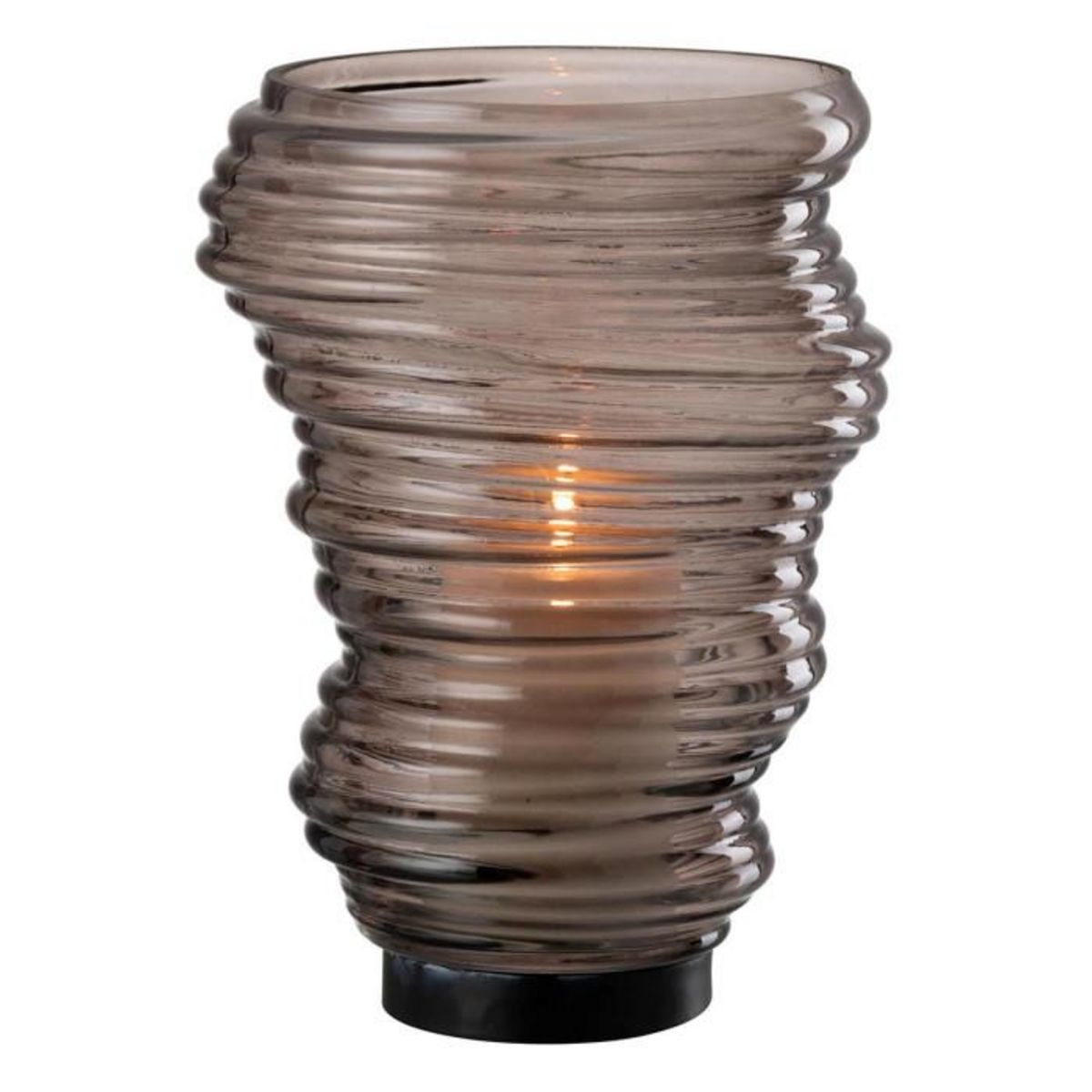 Paris Prix Vase Design en Verre  Tornado  27cm Gris