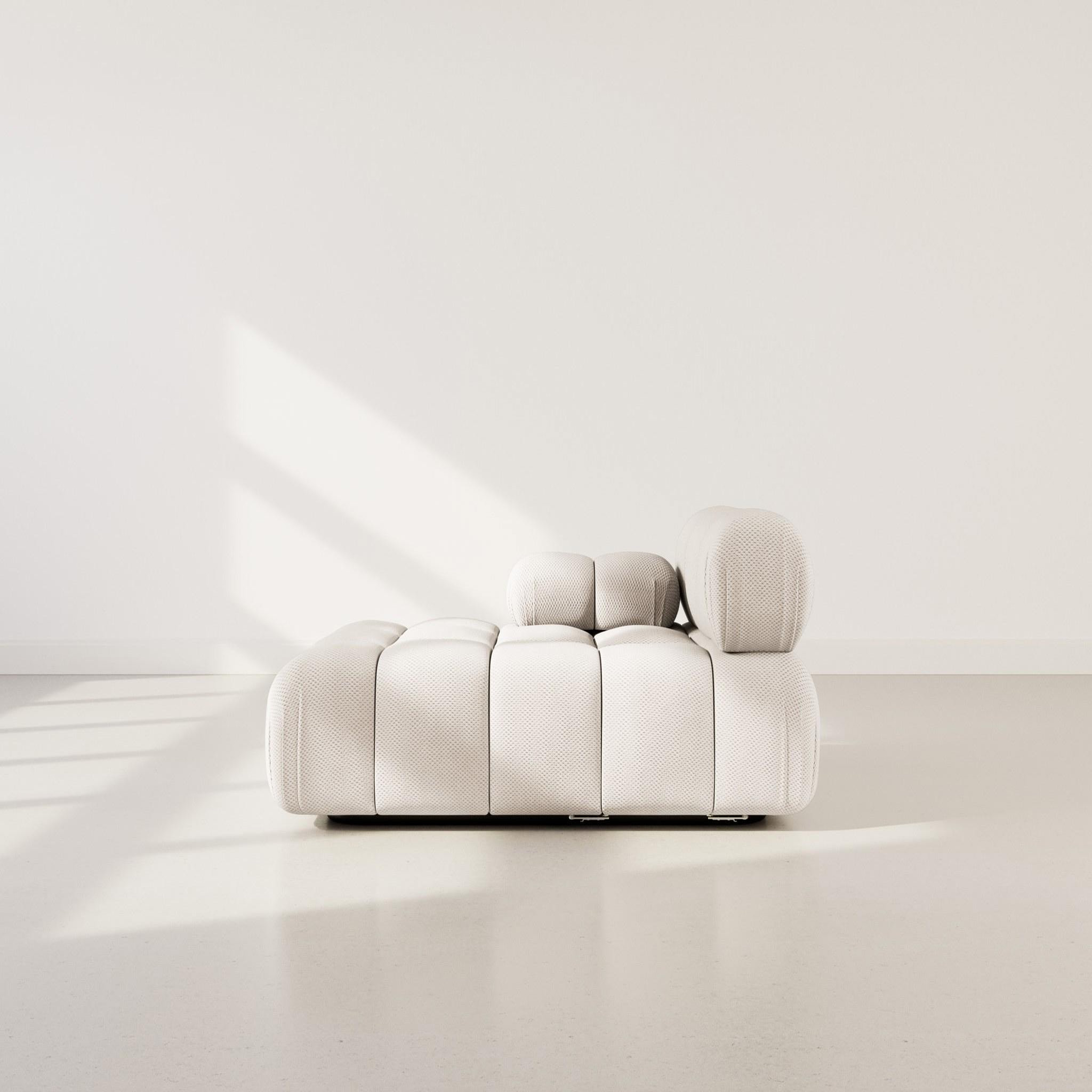 Voir la diapositive 6 : LISA DESIGN Ruby - module d'assise méridienne gauche en velours texturé