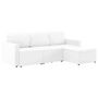 Voir la diapositive 2 : VIDAXL Canape-lit modulaire 3 places Blanc Similicuir