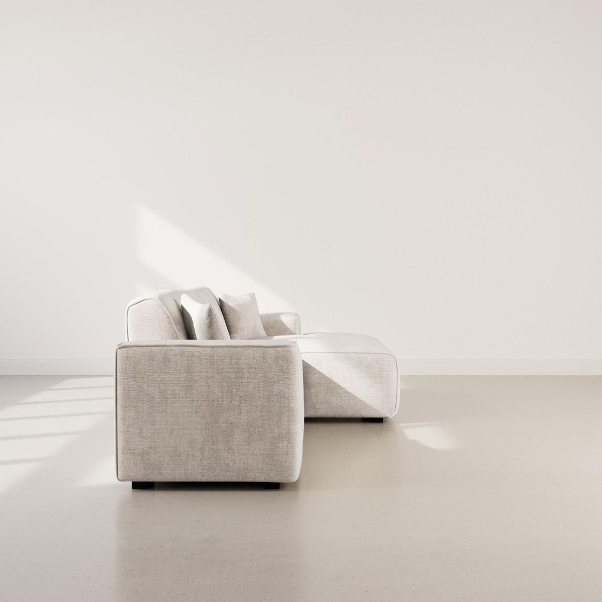 LISA DESIGN Lison - canapé d'angle droit 4 places en velours texturé