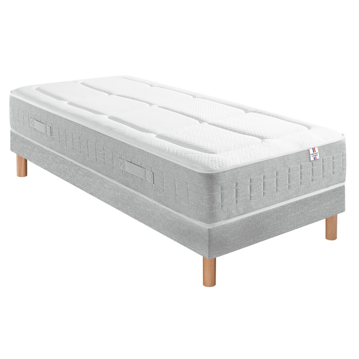 Matelas mémoire de forme et ressorts ensachés 90x200 cm RAMATUELLLE 
