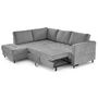 Voir la diapositive 2 : LISA DESIGN Anna - canapé d'angle gauche 5 places convertible en velours texturé