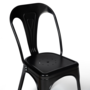 Voir la diapositive 5 : ID MARKET Lot de 2 chaises LENY métal noir mat empilable aspect brut factory