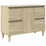 Voir la diapositive 2 : VIDAXL Meuble d'evier chene sonoma 80x33x60 cm bois d'ingenierie