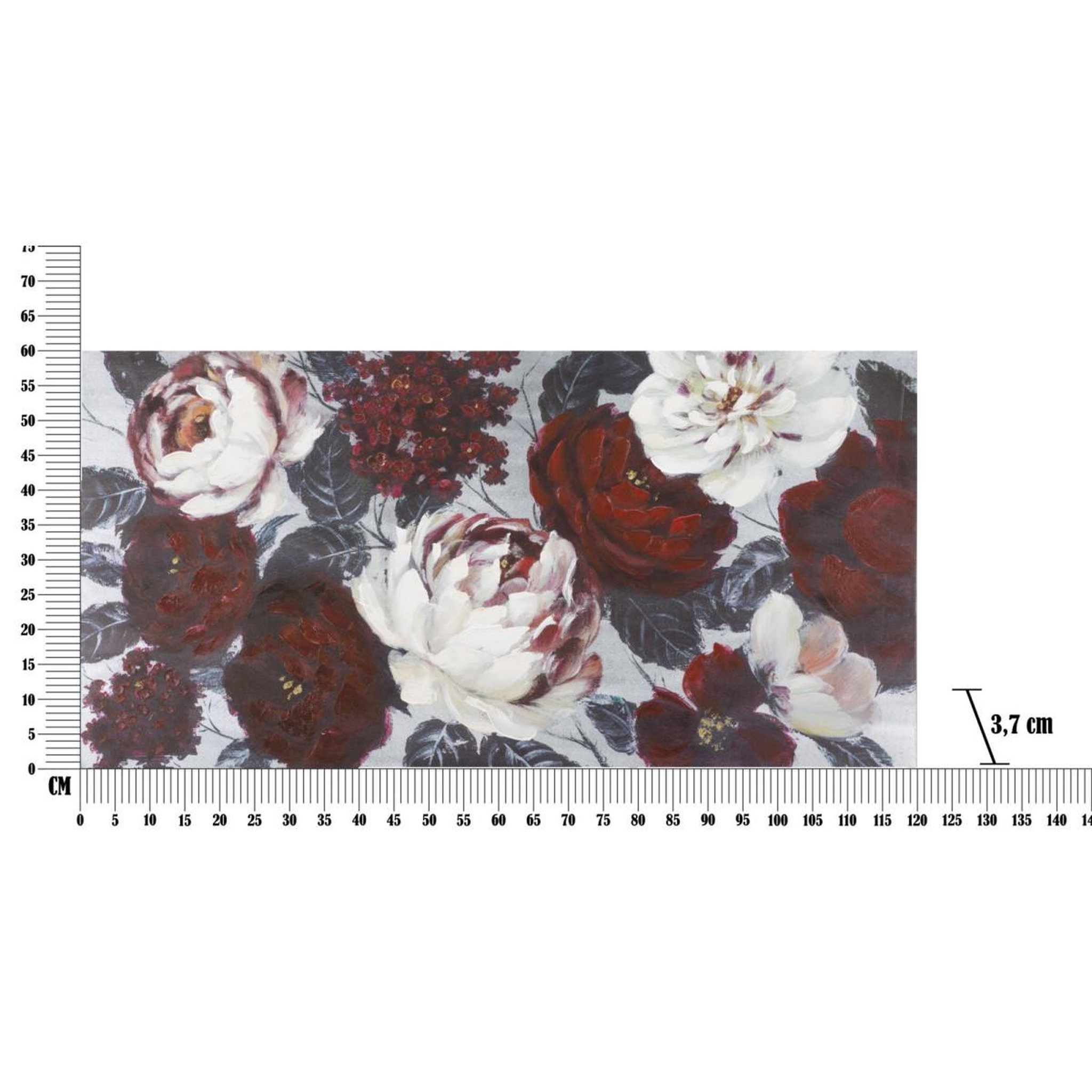Voir la diapositive 6 : Paris Prix Toile peinture déco  flower  60x120cm multicolore