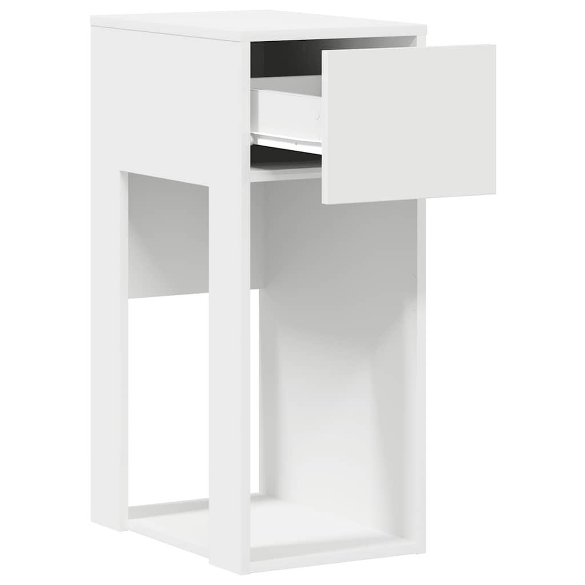 Voir la diapositive 4 : VIDAXL Support de tour d'ordinateur avec tiroir blanc 30x44x74 cm