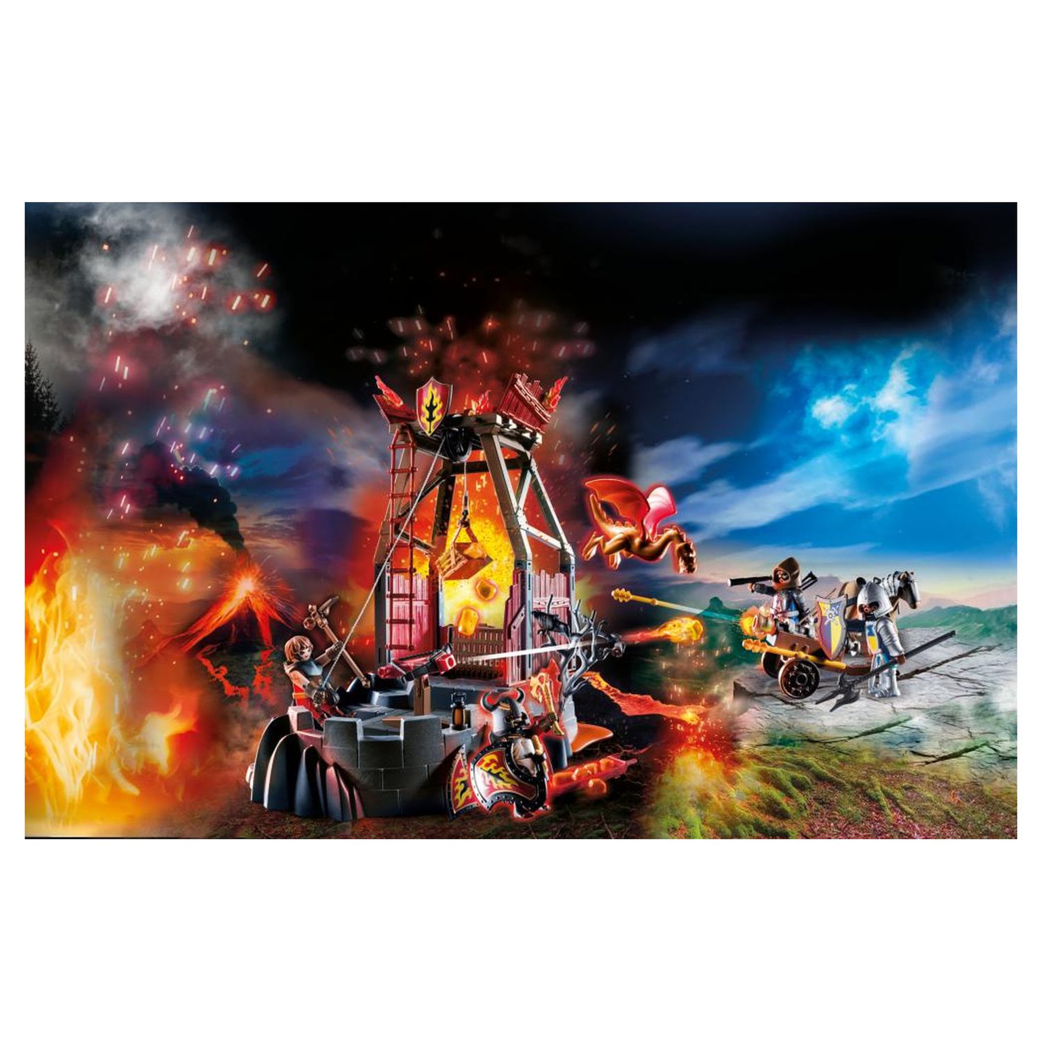 Voir la diapositive 3 : PLAYMOBIL 70390 - Novelmore - Mine de lave des Burnham Raiders